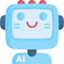 ícono cara de robot feliz